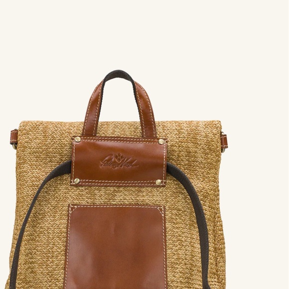Patricia Nash Tan Backpack with Brown Accents
